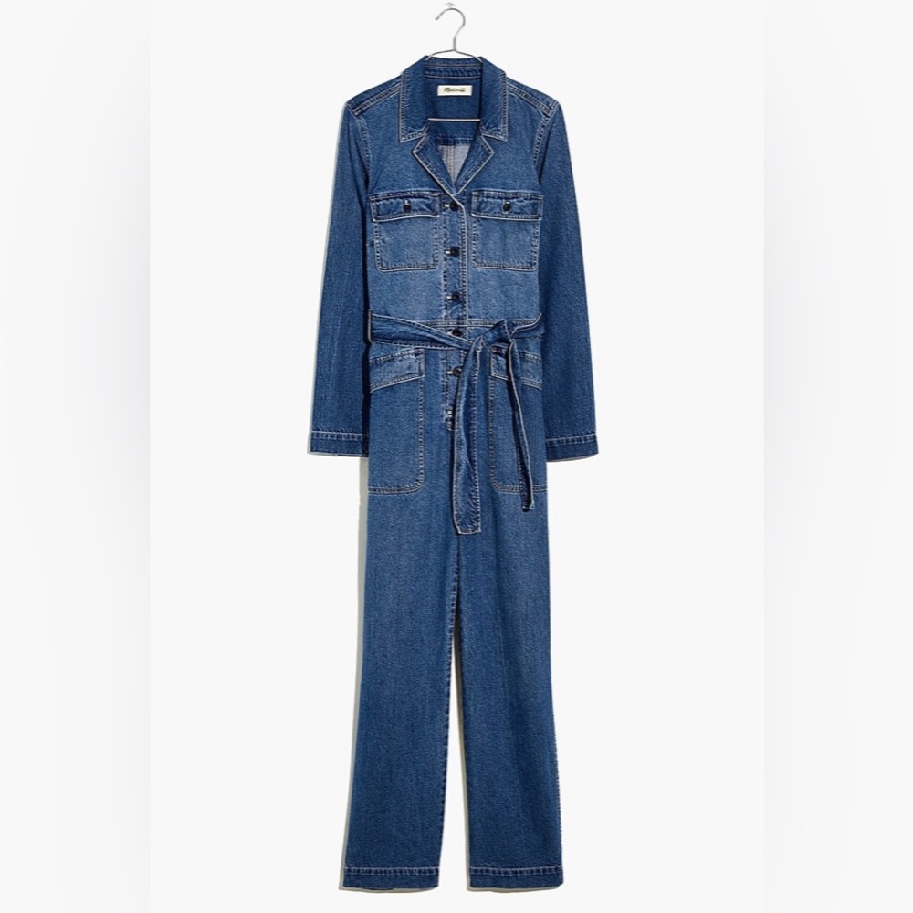 Madewell Denim Tie-Waist Jumpsuit